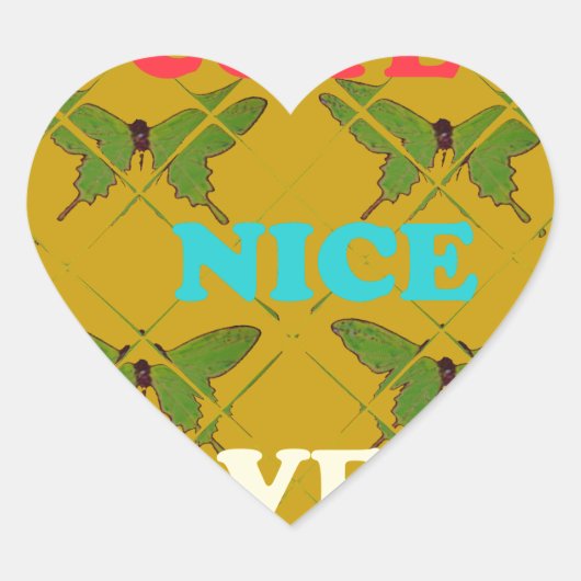 蝶カラフルの装飾:かわいい、素敵、素敵。 ハートシール (正面)