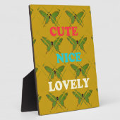 蝶カラフルの装飾：かわいい、素敵、素敵。 フォトプラーク (側面)