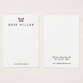 蝶カラフルイヤリング表示カード (正面&裏面)