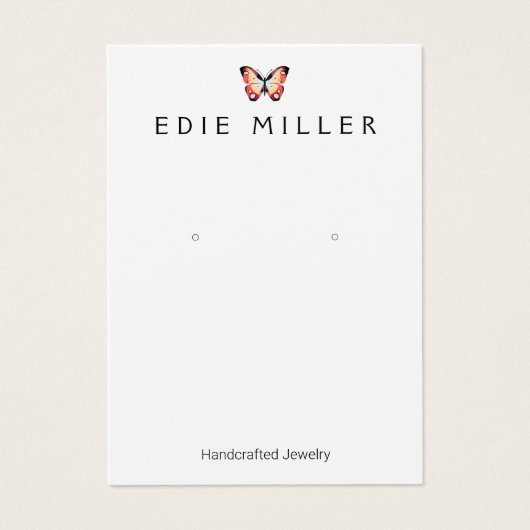 蝶カラフルイヤリング表示カード (正面)