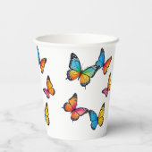 蝶カラフルイラストレーション 紙コップ (裏面)