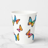 蝶カラフルイラストレーション 紙コップ (右)