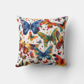 蝶カラフルスケッチ クッション (裏面)