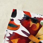 蝶カラフルスケッチ ビーチタオル (インサイチュ)