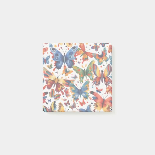 蝶カラフルスケッチ ポストイット (正面)
