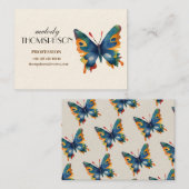 蝶カラフルスケッチ 名刺 (正面/裏面)