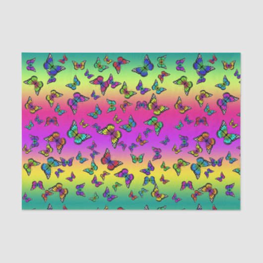 蝶カラフルティッシュペーパー 薄葉紙 (正面)