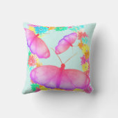 蝶カラフルフローラ夢 クッション (裏面)