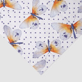 蝶カラフルブルー水玉模様 薄葉紙 (詳細)