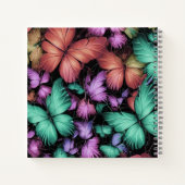 蝶カラフルプリント ノートブック (裏面)