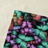 蝶カラフルプリント ビーチタオル (インサイチュ)