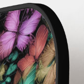 蝶カラフルプリント ピックルボールラケット (左詳細)