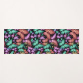 蝶カラフルプリント ヨガマット (正面(横))