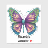 蝶カラフルモノグラム防水 シール (シート)