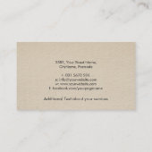 蝶カラフル体のシルエット 名刺 (裏面)