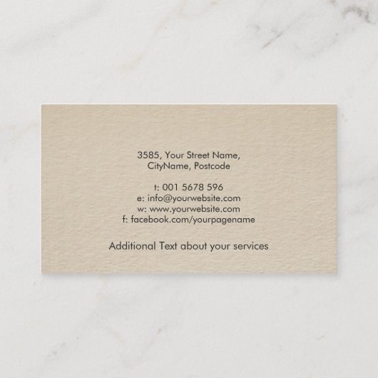 蝶カラフル体のシルエット 名刺 (裏面)