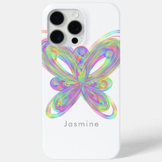 蝶カラフル形幾何学姿 Case-Mate iPhoneケース (裏面)