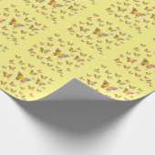 蝶カラフル抽象芸術 ラッピングペーパー (角)