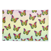 蝶カラフル抽象芸術 枕カバー (裏面)