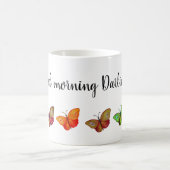 蝶カラフル文字マグ コーヒーマグカップ (中央)