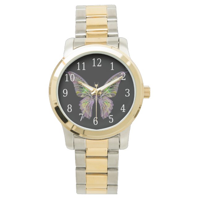 蝶カラフル時計 腕時計 (正面)