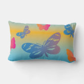 蝶カラフル枕 ランバークッション (裏面)