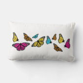 蝶カラフル枕 ランバークッション (裏面)