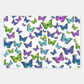 蝶カラフル柄すべての行事 ラッピングペーパーシート (正面2)