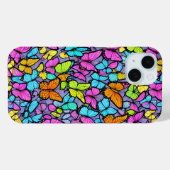 蝶カラフル柄の電話ケース Case-Mate iPhoneケース (裏面 (横))
