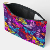 蝶カラフル柄 アクセサリーポーチ (見開き)