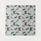 蝶カラフル柄 タペストリー (正面(横))