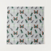 蝶カラフル柄 タペストリー (正面)