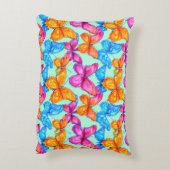 蝶カラフル模様 アクセントクッション (裏面(縦))