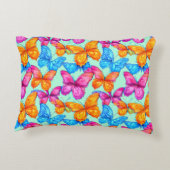 蝶カラフル模様 アクセントクッション (裏面)