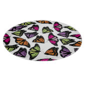 蝶カラフル模様 カッティングボード (角)