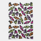 蝶カラフル模様 キッチンタオル (縦)