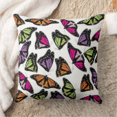蝶カラフル模様 クッション (ブランケット)