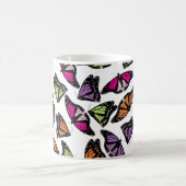 蝶カラフル模様 コーヒーマグカップ (中央)