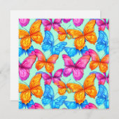 蝶カラフル模様 シーズンカード (正面/裏面)