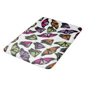 蝶カラフル模様 バスマット (アングル)