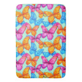 蝶カラフル模様 バスマット (正面縦)