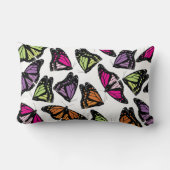 蝶カラフル模様 ランバークッション (裏面)