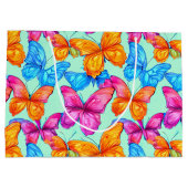 蝶カラフル模様 ラージペーパーバッグ (裏面)