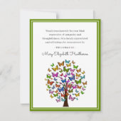 蝶カラフル樹 |写真葬式 サンキューカード (正面)