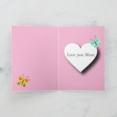 蝶カラフル母の日 カード (内部)