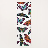 蝶カラフル水彩模様モノグラム ヨガマット (裏面)