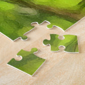 蝶カラフル水彩画自然アート ジグソーパズル (側面)