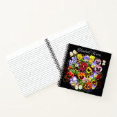 蝶カラフル無しのパンジー配置 ノートブック (内部)