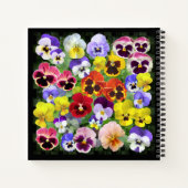 蝶カラフル無しのパンジー配置 ノートブック (裏面)