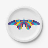 蝶カラフル紙プレート ペーパープレート (正面)